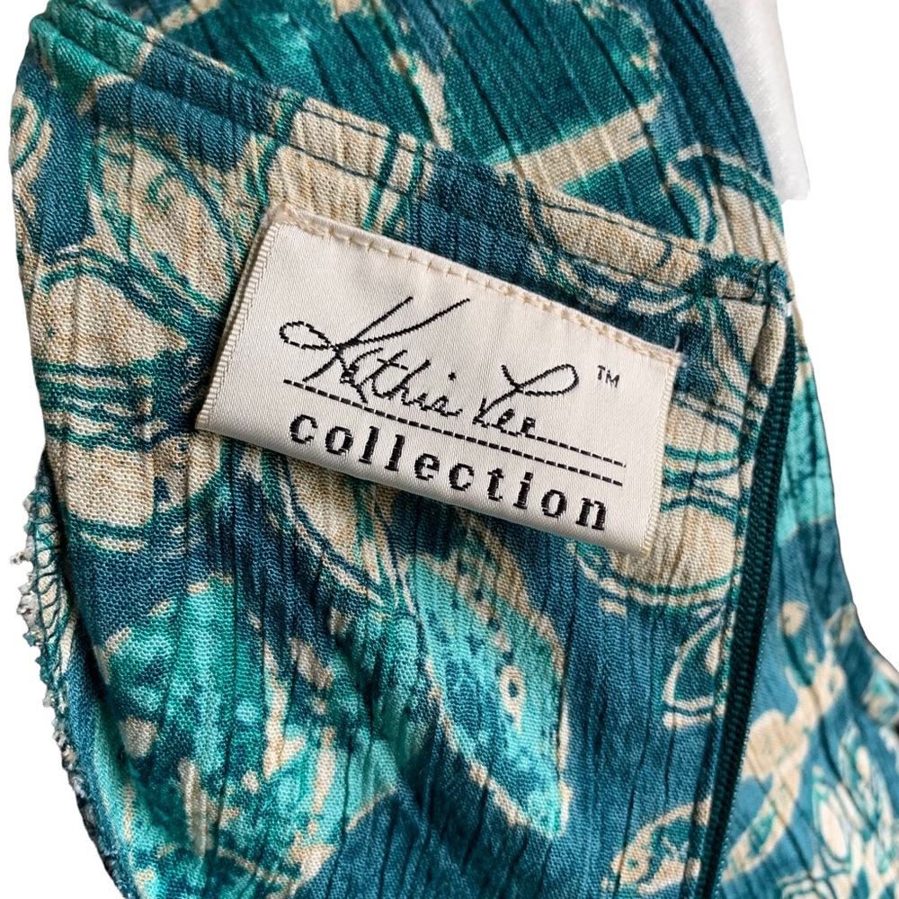 Vintage Kathie Lee Collection Women’s Green & Floral Dress - Picture 9 of 12